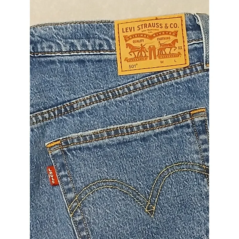 Levi's (29x30) 501 Men's Straight Fit Blue Denim Jeans